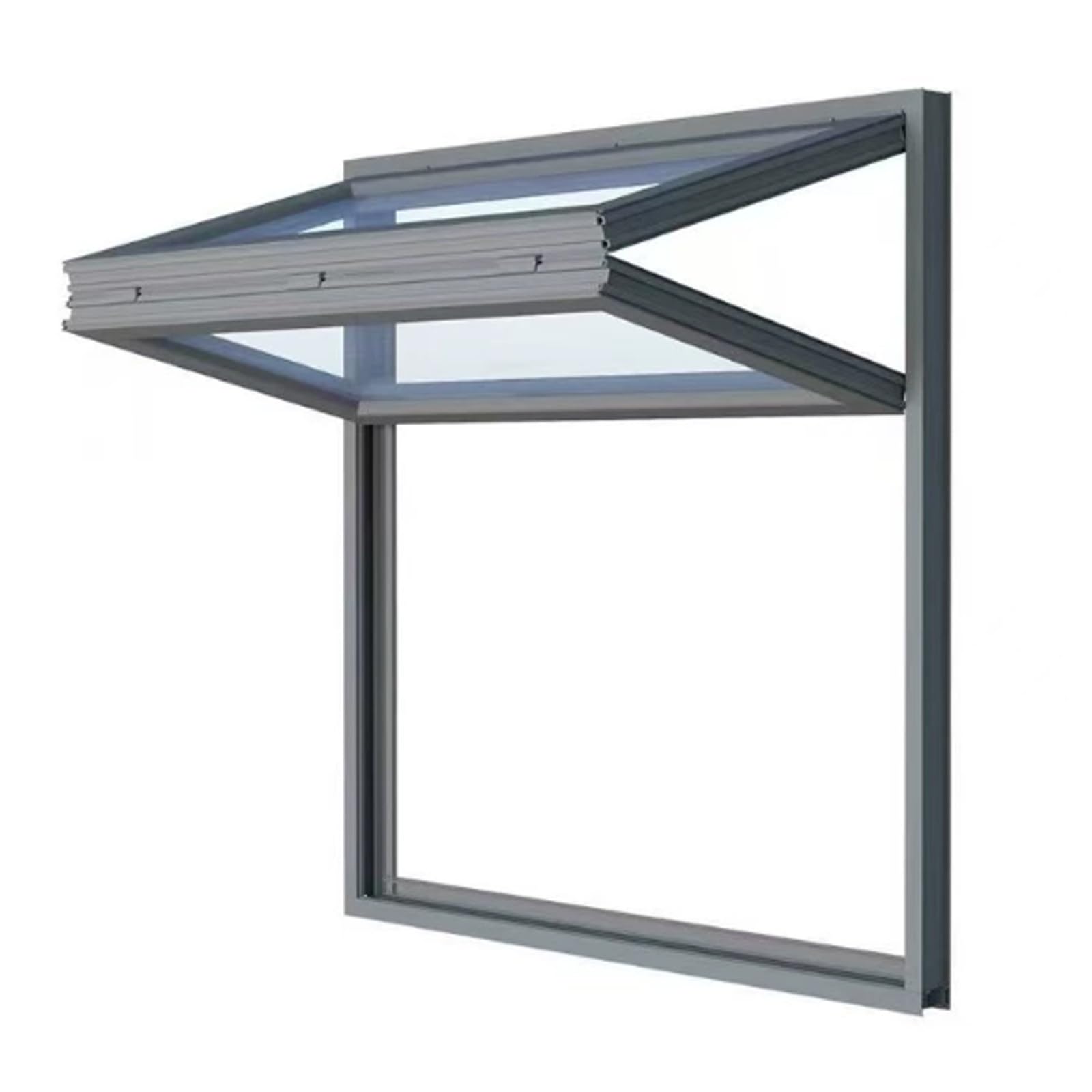 Ventanas corredizas para concesiones grises de 30x50 cm con bloqueo