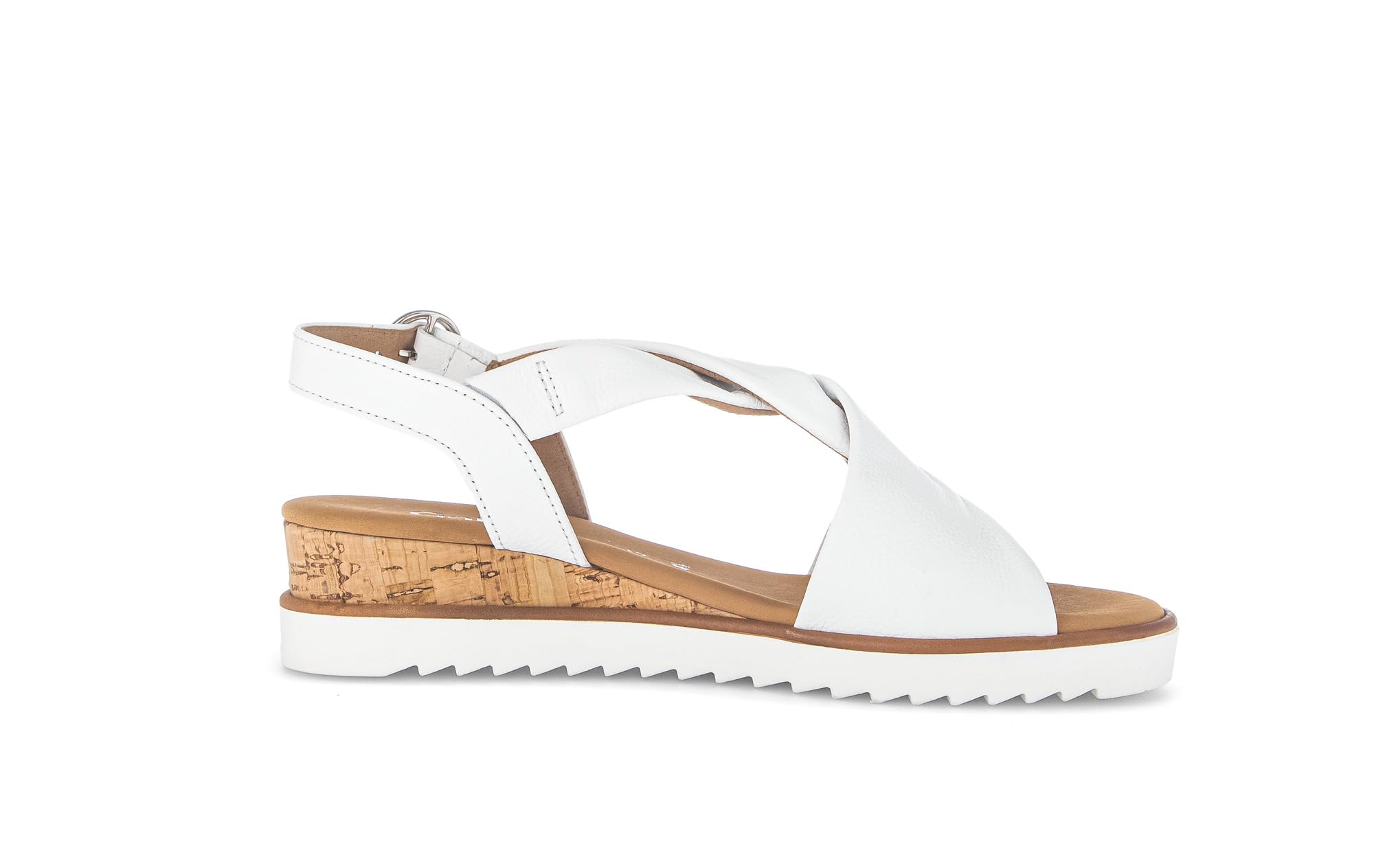 Gabor Damen Keilsandalen, Frauen Sandalen,Leichte Mehrweite (G),Sommerschuhe,Freizeitschuhe,offene Schuhe,Weiss(Kork/offwhi),39 EU / 6 UK
