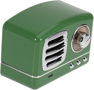 UKCOCO Mini Rádio Rádio Portátil Mini Rádio Alto-Falante Verde Multifuncional Alto-Falantes De Rádio Estilo Vintage Rádio De Áudio Em Tons De Terra Rádios Portáteis