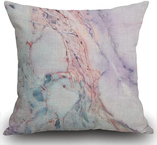 Smooffly Cushion Cover Beige Navy Blue and White Cotton Linen Square Throw Pillow Case Standard Pillowcase for Men Women Home Decorative Sofa Armchair Bedroom Livingroom 18 x 18 inch 45 x 45 cm