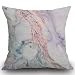 Smooffly Funda de cojín de mármol rosa morado para muebles al aire libre de lino decorativo cuadrado de doble cara impresión funda de almohada para el hogar, oficina, sofá, 45 x 45 cm, 45.7 x 45.7 cm