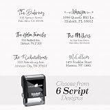 Personalized Return Address Stamp, Handmade in USA — Custom Self-Inking Stamp for Envelopes, Invitations & Mail | Wedding, Housewarming & Newlywed Gift | Wood Handle or Self-Inking