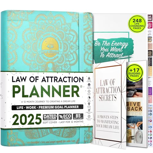Law of Attraction Planner 2025 - Hourly, Weekly & Monthly Goal Se...