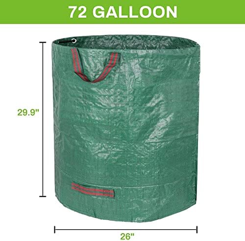 ORGA ECO-FRIENDLY Heavy Duty Garden Waste Bags Industrial Handles & Fabric - Garden/Green Waste Sacks - Reusable (272 Litre-3 Sacks)