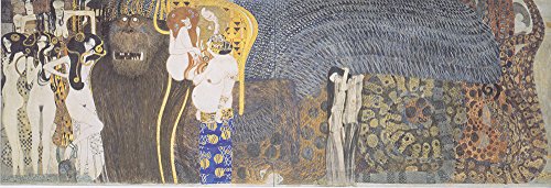 Gustav Klimt Bethovenfries Mittelwand Extra Large tableau cadre brun
