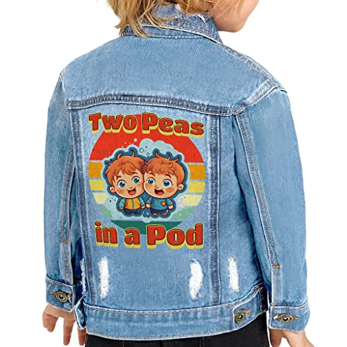 Two Peas in a Pod Toddler Denim Jacket - Gifts for Kids - Best Gifts for Twins