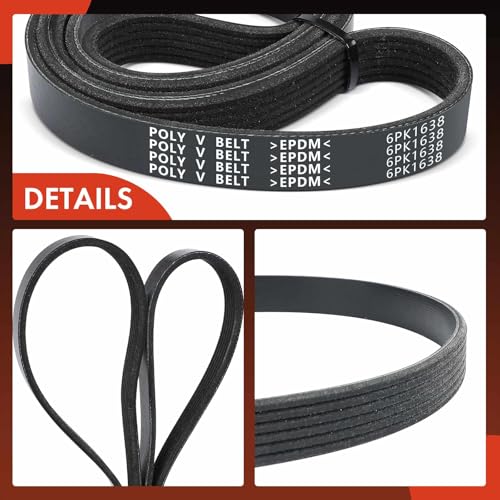 A-Premium Serpentine Belt 64.44 In For Subaru Outback 2001-2004 & Chevrolet Corvette 2009-2013 & International Harvester HX520/HX620 2022, LT625 2021-2023 by A-Premium - Image 7