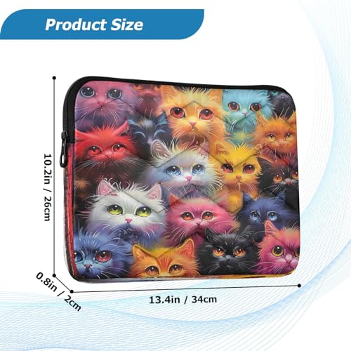 Funda para portátil 13-14 pulgadas impermeable con diseño de gatos miniatura 3