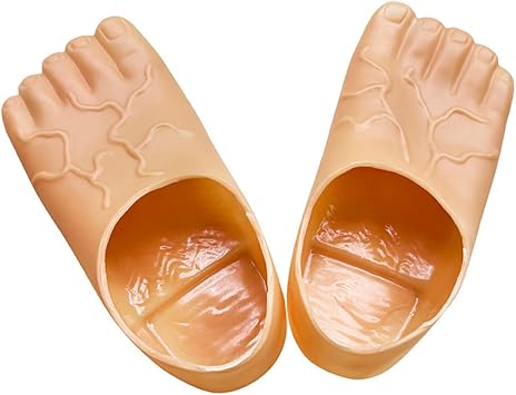 Large Inflatable Five-Toed Costume Slippers DIY Paintable Giant Feet Shoe Covers for Halloween Party Cosplay Props Animal Bare Feet Sandals