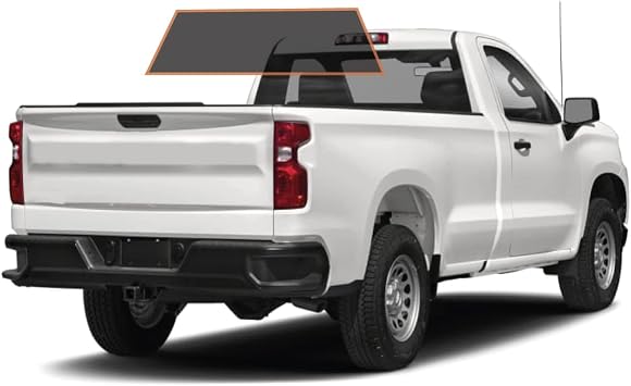 DIY-MotoShield Pro Premium Professional 2mil Precut Ceramic Window Tint Film for 2014-2018 Chevrolet Silverado 1500 Standard Cab Rear Windshield 15%