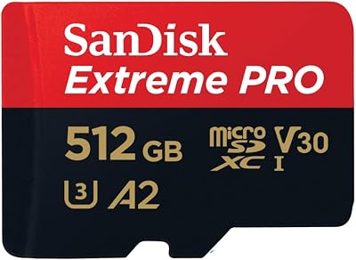 SanDisk Extreme PRO 512GB scheda microSDXC + RescuePro Deluxe, Velocità fino a 200 MB/s + adattatore SD, RescuePRO Deluxe, UHS-I, Class 10, U3, V30