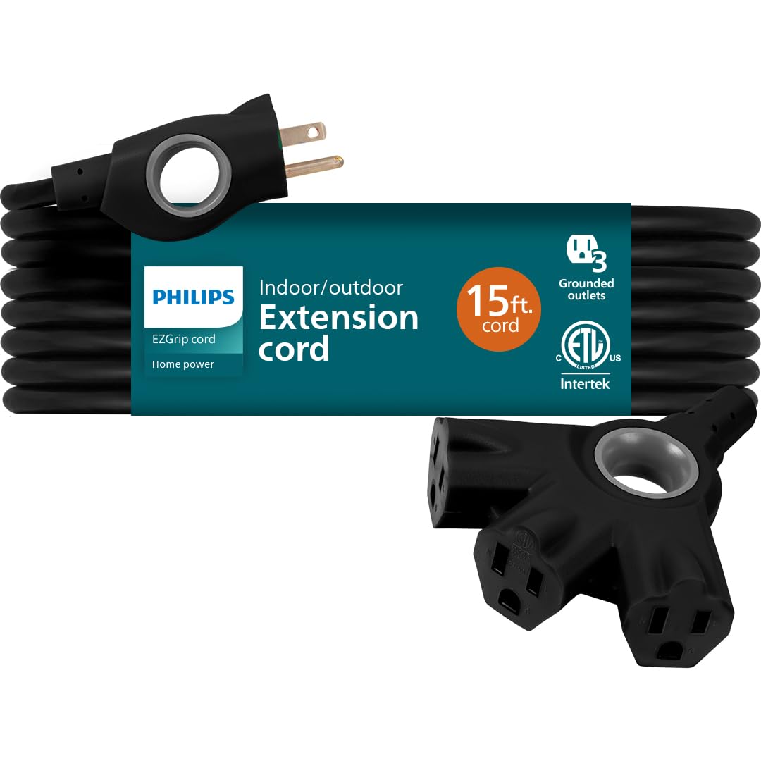Amazon.com: Philips EZGrip Outdoor Extension Cord with Multiple