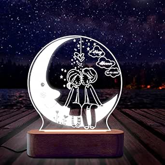 Buy ZOCI VOCI Acrylic Anniversary Gift Personalized 3D Illusion LED ...