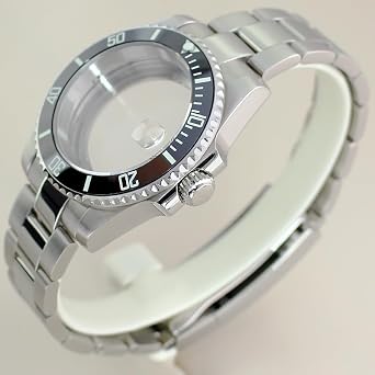40mm Diver Watch Modification Kit Watch Case Bracelet Ceramic Bezel Set for Rolex Submariner