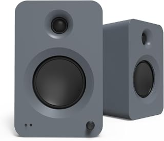 Kanto REN MG Bluetooth Powered Bookshelf Speakers 200 Watts (Matte Grey)