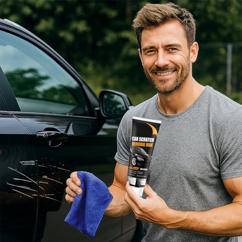 LKAHG Car Scratch Remover, 2025 New Vehicle Deep Scratch Repair Polishing Wax with Wipe and Sponge, Automotive Paint Restoration Buffing Compound, Universal for SUV RV Truck - Thumbnail 6