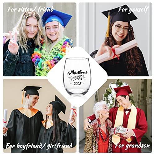 Futtumy Graduation Gift, Mastered It 2023 Stemless Wine Glass 17Oz, Graduation Wine Gift For Him Her College And High School Graduates, College Graduation Gift 2023 Graduation Gift Mba Graduation Gift #TOP3