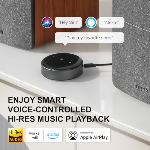 Edifier Powered Bookshelf Speakers R1280T with WiiM Mini AirPlay2 Wireless Wi-Fi Audio Streamer, Stream Hi-Res Audio from Spotify, Amazon Music and More