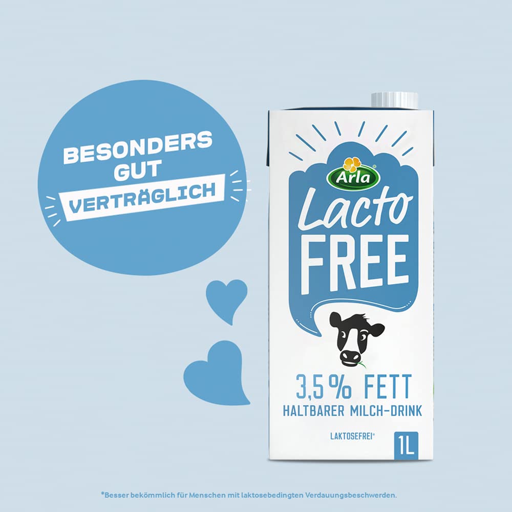 Arla LactoFREE Laktosefreie Haltbare Milch 3,5% Fett 10 x 1L