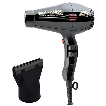Amazon.com: Parlux 3800 - Secador de pelo de cerámica y iónico, color negro  : Belleza y Cuidado Personal