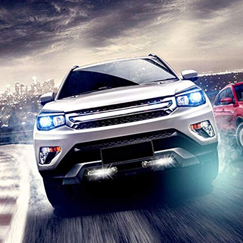 Yorten 1 par de luzes de circulação diurna do carro sem energia externa, luzes LED de carro de energ
