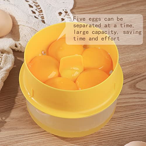 1Pcs Large-Capacity Egg White Separator+1Pcs Kitchen Gadgets Strainer, Egg White Yolk Filter Egg Divider Chicken Baking Tools Suitable For Kitchen Cooking/Baking Auxiliary (Yellow Egg White Separator) #TOP6