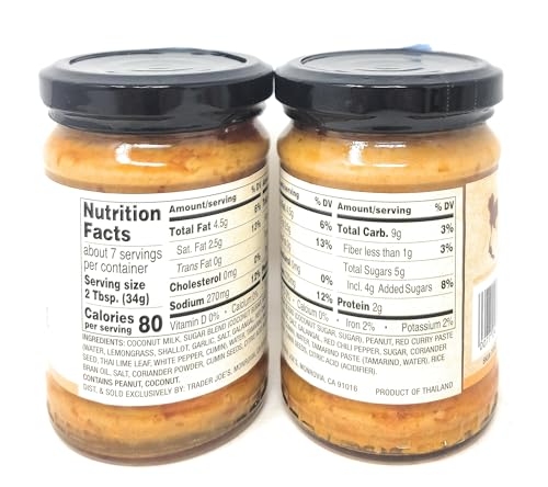 Trader Joe\'s Peanut Satay Sauce, 2 Bottles, 8.1 Oz Each