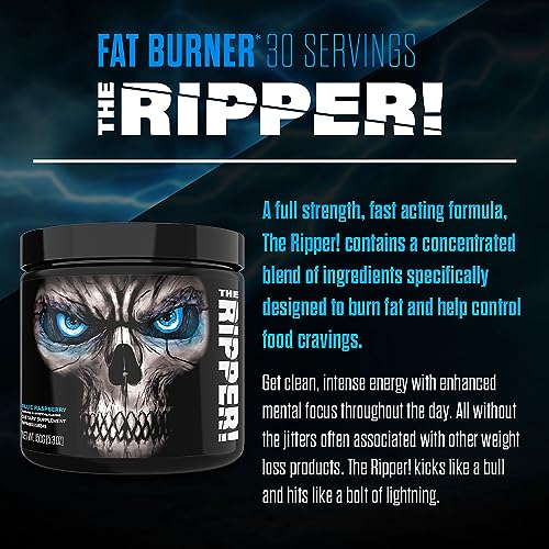 Jnx Sports® The Ripper! Shredding Thermogenic Fat Burner For Men & Women – Fast Acting Stim Thermogenesis, Appetite Suppressant, Extreme Energy & Focus Supplement – Blue Raspberry, 30 Servings #TOP4