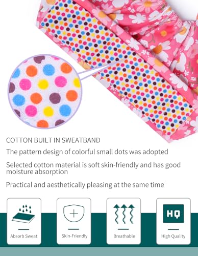 Image of Kousenpu Scrub Caps for Women, Adjustable Women's Surgical Cap with Buttons, Breathable Cute Design for Nurses and Doctors