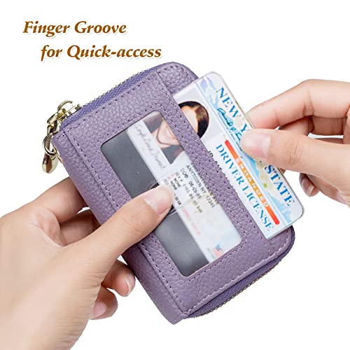 Image of imeetu Rfid Credit Card Holder,Genuine Leather Businese Card Case,Rfid Blocking Wallet for Women & Men