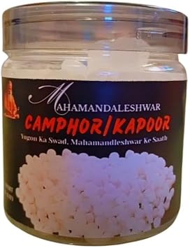 Pure Camphor Kapoor Whole 200g | Mahamandaleshwar Premium Grade | Natural Aroma for Pooja, Temple & Spiritual Use