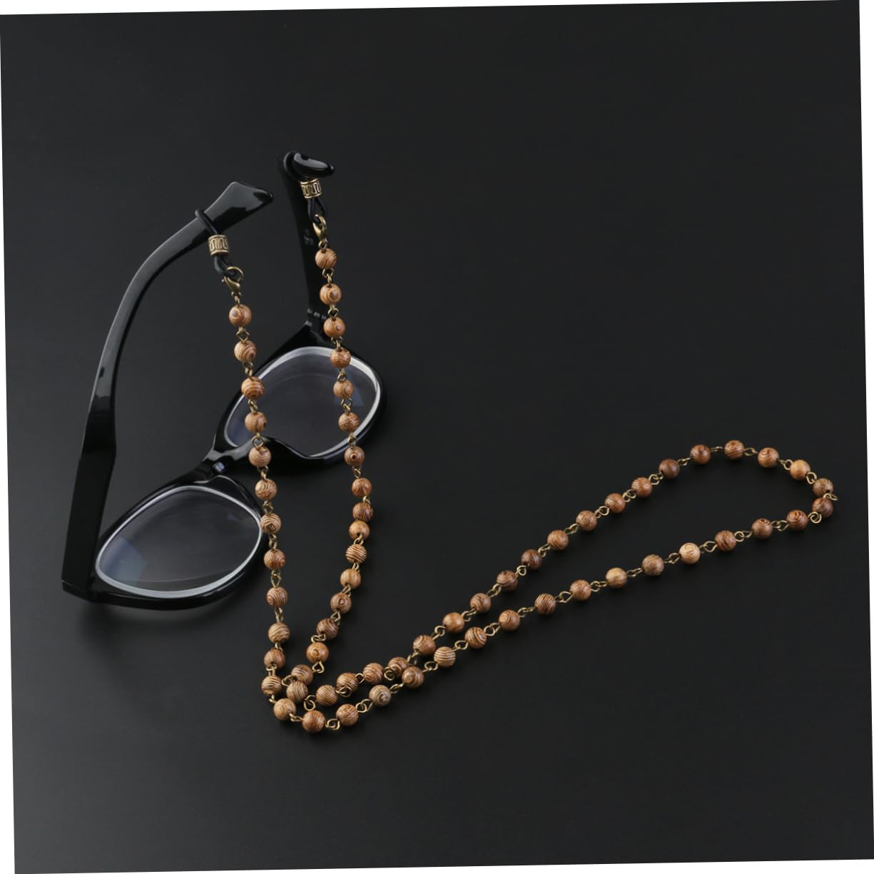 GALPADA 3stücke Wood Eyeglasses Bead Chain Neck Holder Aus Natürlichem Hartholz Stilvolle Brillenkette Mit Elastischen Gummispitzen Für Sonnenbrillen Und Lesebrillen