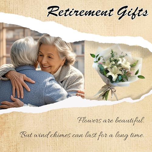 Image of Retirement Gift for Woman Men, 32 inch Wind Chimes Retirement Gifts 2026, Retired Gifts for Coworker Colleague Boss Teachers Doctors Nurses Friends Dad