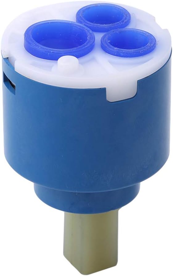 Kissherely Ceramic Disc Cartridge Mixer Plastic Faucet Thermostatic Cartridge Faucet Disc Valve (40mm)