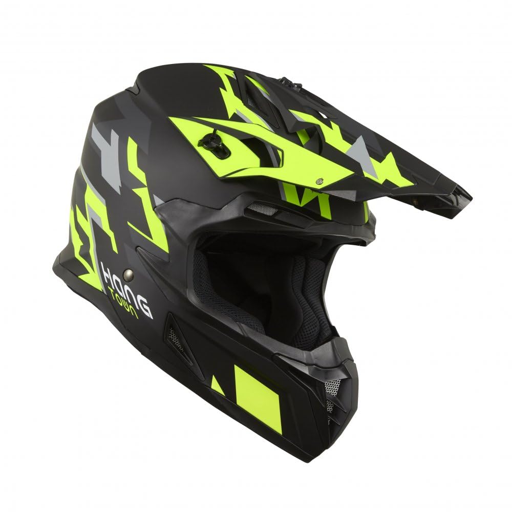 KSK Casque Cross HANGTOWN Cross Noir & Jaune