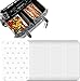 100 Stück Luftfritteuse Pergamentpapier für Ninja Foodi Dual Air Fritteuse DZ201, DZ401, Luftfritteuse Papiereinlagen für Doppelkorb (20,6 x 14 cm)