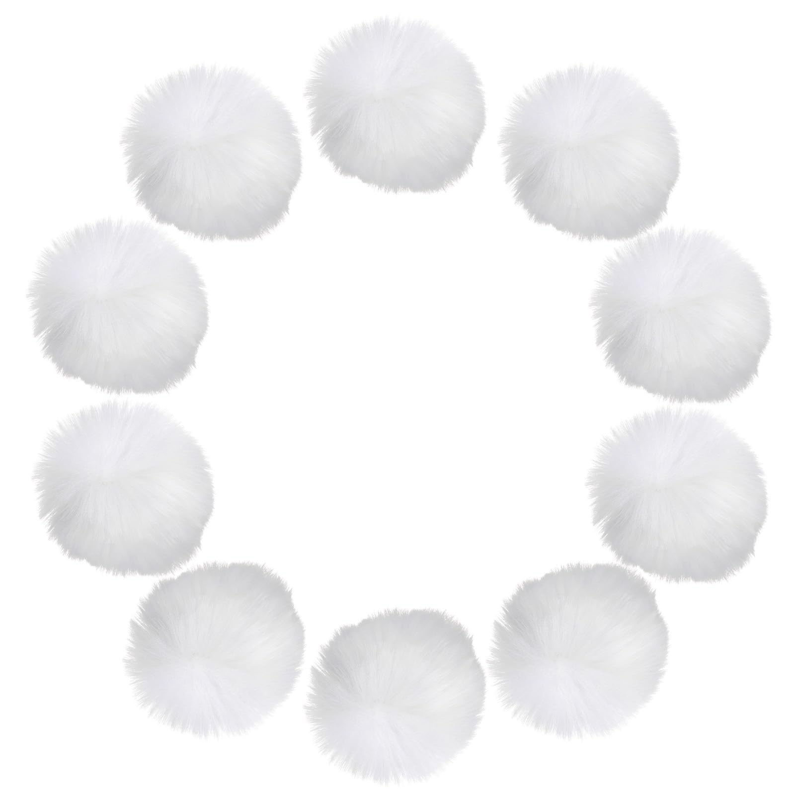 Amazon.com: uxcell 2 Inch Faux Fur Pom Pom Balls, 10 Pcs White