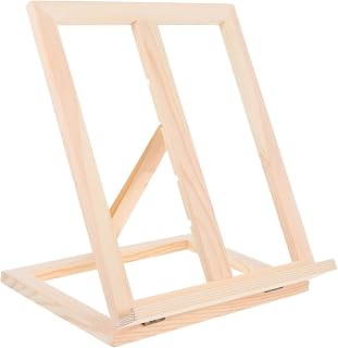 Adjustable Foldable Wood Tabletop Easel Sturdy Solid Wood Art Stand for Oil and Watercolor Paintings Portable Desktop Display Holder with Four Height Settings for Students and