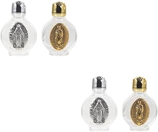 SEWACC Garrafa De Água De Cristal 4 Peças Tanque De Terrário Garrafas De Vidro Transparente Garrafas De Água Transparente Garrafa De Água Benta Católica Garrafa De Água Benta Para