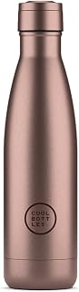 Cool Bottles - Trinkflasche aus Edelstahl - 500 ml - Metallic Rose - 26,5 x 7 cm -Thermische Kaltgetränke 36 Stunden und Heißgetränke 18 Stunden - Triple-Cool Technology - BPAFrei