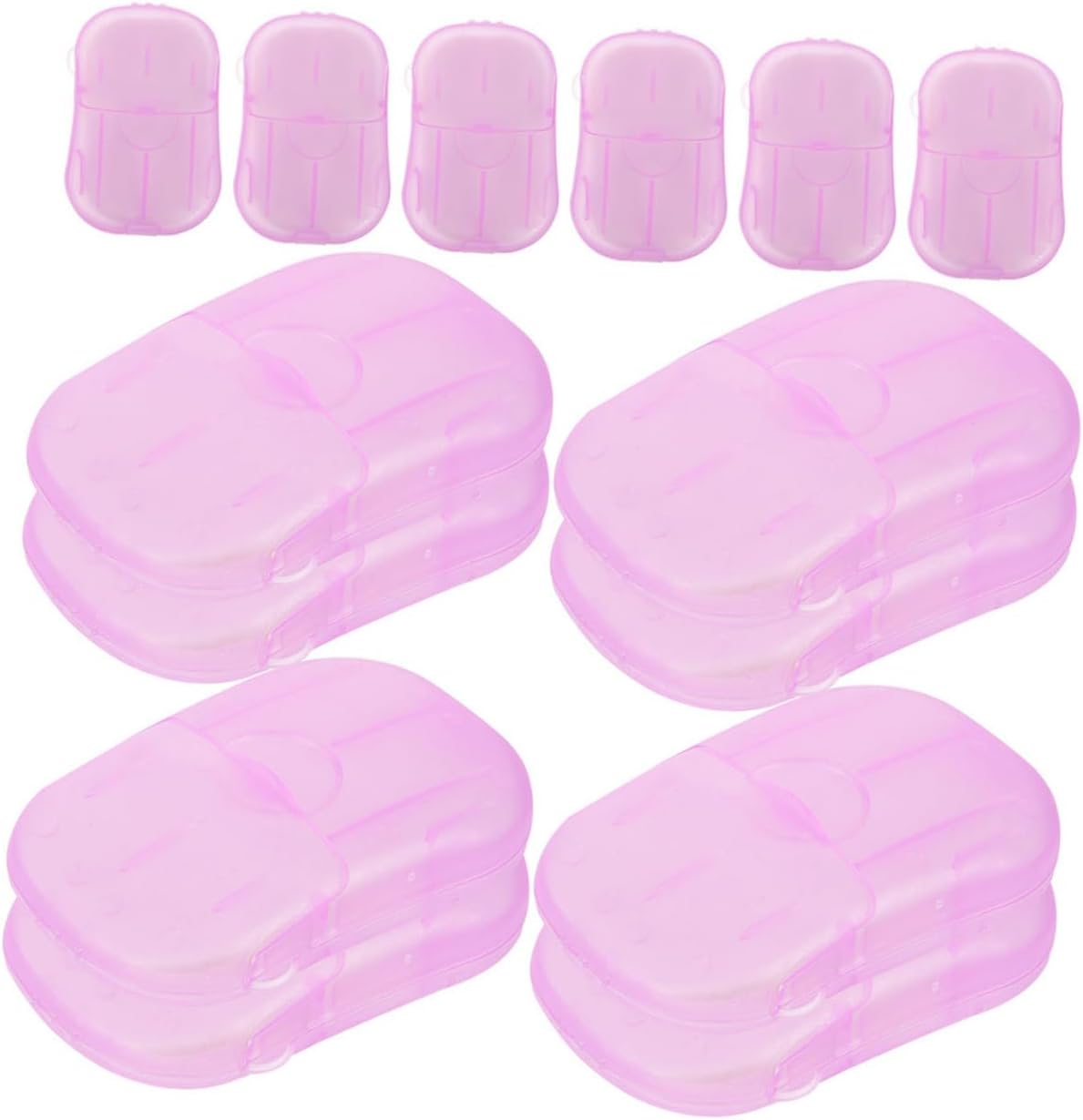 15 Boxes Portable Travel Soap Toiletries Soap for Camping Handwash Outdoor Hand Soap Slices Small Soap Slice Travel Supplies Soap Flakes Violet Paper Soap