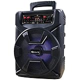 Supersonic IQ Sound IQ-1478DJTWS 8' Rechargeable PA Speaker +TWS+USB/SD/AUX/FM/LED+Free Mic