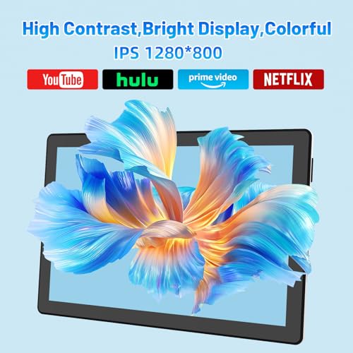 Image of 10.1 inch Tablet, Android 15 Tablets with Octa-Core, 20G RAM 64 ROM 1 TB Expansion, 1280 x 800 IPS Touch Screen, 8H Battery, Wi-Fi 6, BT 5.4, Dual Camera, Android Tablets(White)
