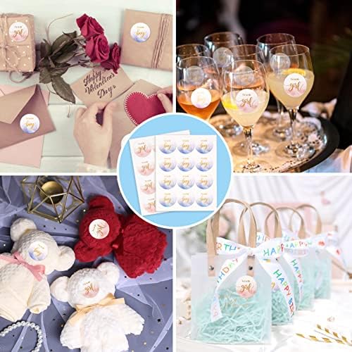 Modloan 120 Pcs Gender Reveal Stickers, Gender Reveal Decorations with Gold Glitter Letter Team Boy and Team Girl Stickers for Gender Reveal Games Baby Shower Decorations