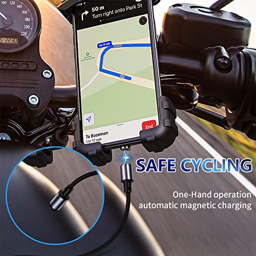 Clenye Magnetic Charging Cable, Rotation Magnetic Phone Charger With Led 5Pack (9Ft/9Ft/6Ft/3Ft/1.6Ft) Compatible With Micro Usb, Type C And Iproduct Device | Nylon-Braided Cords #TOP2