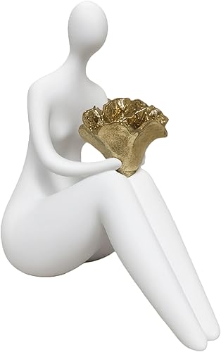 Vista 12 de Figurillas Románticas de Pareja Escultura – Escultura Abstracta de Pareja en Banco de Piedra, Estatua de Decoración Moderna para el Hogar, Única 11