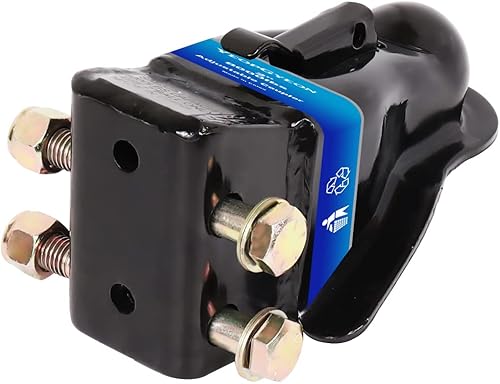 Miniatura 8 de Acoplador de remolque ajustable bola de 2 pulgadas, capacidad del acoplador de remolque 8000 libras, negro