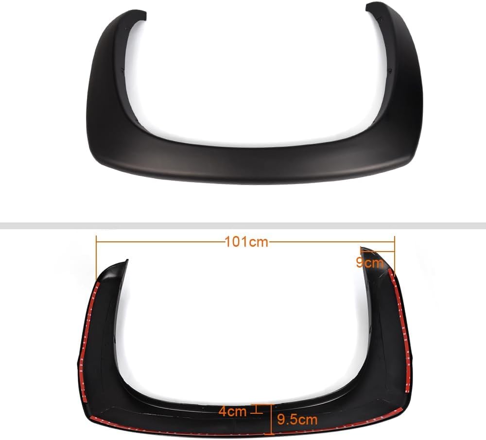 ALLGOOD 4PCS Fender Flares Compatible with Chevy Silverado 1999-2006(Not fit stepside) GMC Sierra(Not for Dually & SLE)/Fit GMC Yukon XL Chevy Suburban 2000-2006 Smooth Wheel Cover Vent Trim