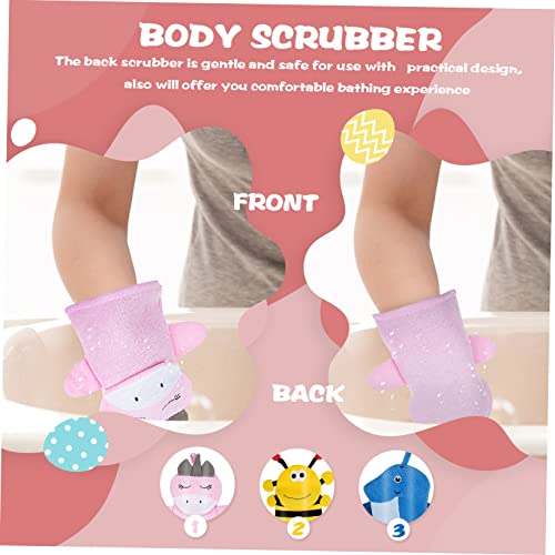 Toddmomy 3Pcs Lenço De Banho Infantil Luvas De Esfoliação Corporal Infantil Luvas De Banho Luvas De