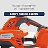 Husqvarna Leaf Blaster 350iB Battery Powered Cordless Leaf Blower, 200-MPH 800-CFM, Brushless Motor and Quiet Operation, 40V Lithium-Ion 7.5 Ah Battery and Charger Included, Gifts for Men, 970569904